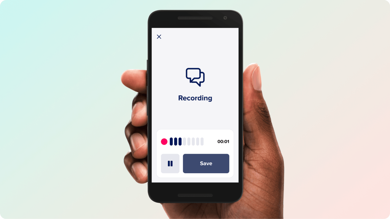 Magic Notes - Recording screen