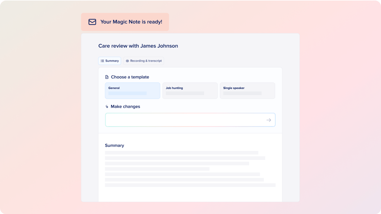 Magic Notes - Summary is ready